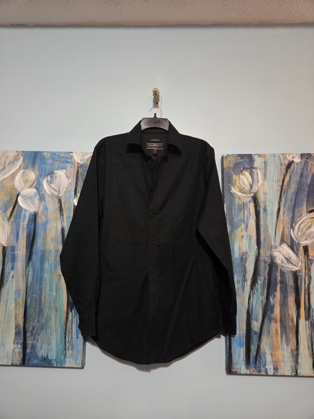 Joseph Abboud Black Long-Sleeve Dress Shirt